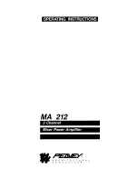 Peavey MA 212 Operating Instructions Manual предпросмотр