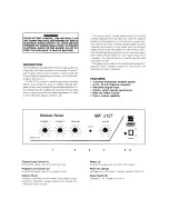 Предварительный просмотр 2 страницы Peavey MA 212T Operating Manual