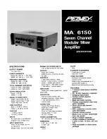 Peavey MA 6150 Specifications предпросмотр