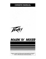 Предварительный просмотр 1 страницы Peavey Mark IV Owner'S Manual