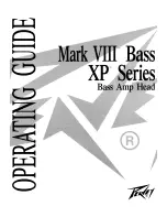 Peavey Mark VIII Series Bass XP Owner'S Manual предпросмотр