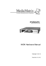 Peavey MediaMatrix Nion Hardware Manual предпросмотр