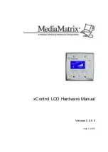 Peavey MediaMatrix xControl LCD Hardware Manual preview