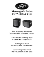 Предварительный просмотр 1 страницы Peavey Messenger UL-118S Operating Instructions Manual