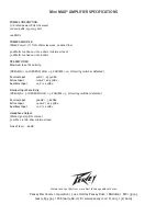 Preview for 7 page of Peavey Mini MAX Operating Manual