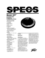 Peavey Model 22T User Manual предпросмотр