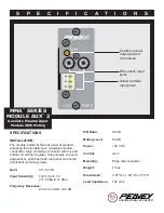 Peavey Module Aux 2 Specifications предпросмотр