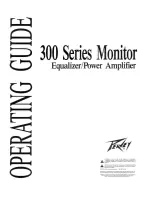 Peavey Monitor 300 Series Operating Manual preview