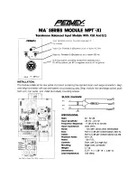 Предварительный просмотр 1 страницы Peavey MPT-X1 Manual