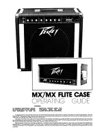 Preview for 1 page of Peavey MX VTX series Operating Manual