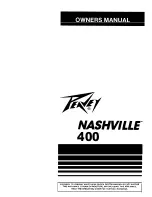 Peavey Nashville 400 User Manual preview