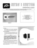 Предварительный просмотр 1 страницы Peavey Nitro I Custom Operating Manual