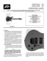 Preview for 1 page of Peavey Nitro II Operating Manual