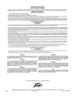 Предварительный просмотр 4 страницы Peavey Odyssey 25th Anniversary Operating Manual