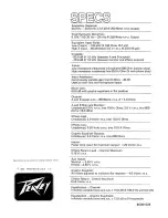 Предварительный просмотр 10 страницы Peavey PA 1000S Operator'S Manual