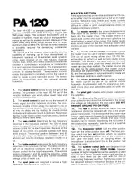 Preview for 2 page of Peavey PA 120 Owner'S Manual