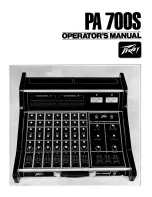 Preview for 1 page of Peavey PA 700S Operator'S Manual