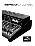 Preview for 1 page of Peavey PA600 Owner'S Manual