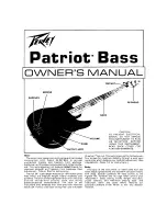 Peavey Patriot Bass Owner'S Manual предпросмотр