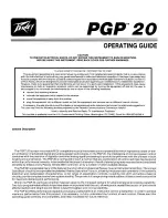 Peavey PGP 20 Manual предпросмотр