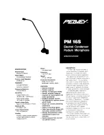 Предварительный просмотр 1 страницы Peavey PM 16S Specifications