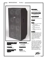 Peavey Pro 810 Specifications предпросмотр