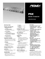 Peavey PSX Specifications предпросмотр