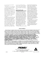 Предварительный просмотр 2 страницы Peavey PSX Specifications