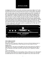 Предварительный просмотр 3 страницы Peavey PV 2000 Operating Manual