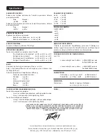 Предварительный просмотр 38 страницы Peavey PV 5300 Operating Manual