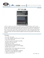 Preview for 1 page of Peavey PV 8 USB Specification