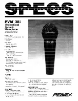 Preview for 1 page of Peavey PVM 38i Specifications