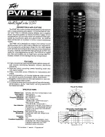 Peavey PVM 45 Specification Sheet preview