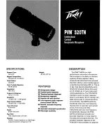 Preview for 1 page of Peavey PVM 520TN Specification Sheet