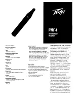 Peavey PVR-1 Specifications предпросмотр