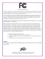 Preview for 2 page of Peavey PVXp 15 DSP Operating Manual