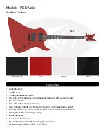 Peavey PXD Void I Specifications preview