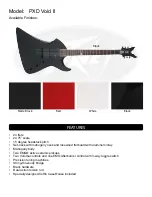 Peavey PXD Void II Specifications preview