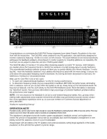 Preview for 3 page of Peavey Q 431FM User Manual