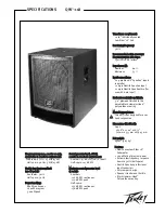 Peavey QW-118 Specifications preview