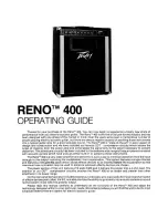 Предварительный просмотр 1 страницы Peavey Reno 400 User Manual