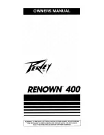 Peavey Renown 400 User Manual предпросмотр