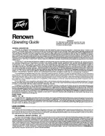 Peavey Renown Operating Manual предпросмотр