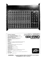 Предварительный просмотр 1 страницы Peavey SheffieldPro 1200 Operating Manual