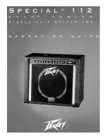 Peavey Solo Special 112 Operating Manual предпросмотр