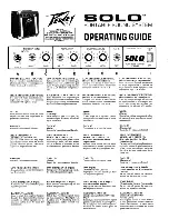 Предварительный просмотр 1 страницы Peavey Solo Operating Manual