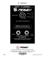 Preview for 4 page of Peavey SP 115MX Specifications