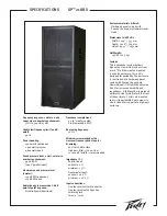 Preview for 1 page of Peavey SP 218BX Specifications