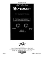 Preview for 4 page of Peavey SP 218X Specifications