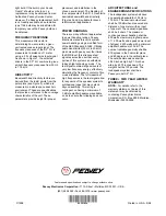 Предварительный просмотр 4 страницы Peavey SP 4G Specification Sheet